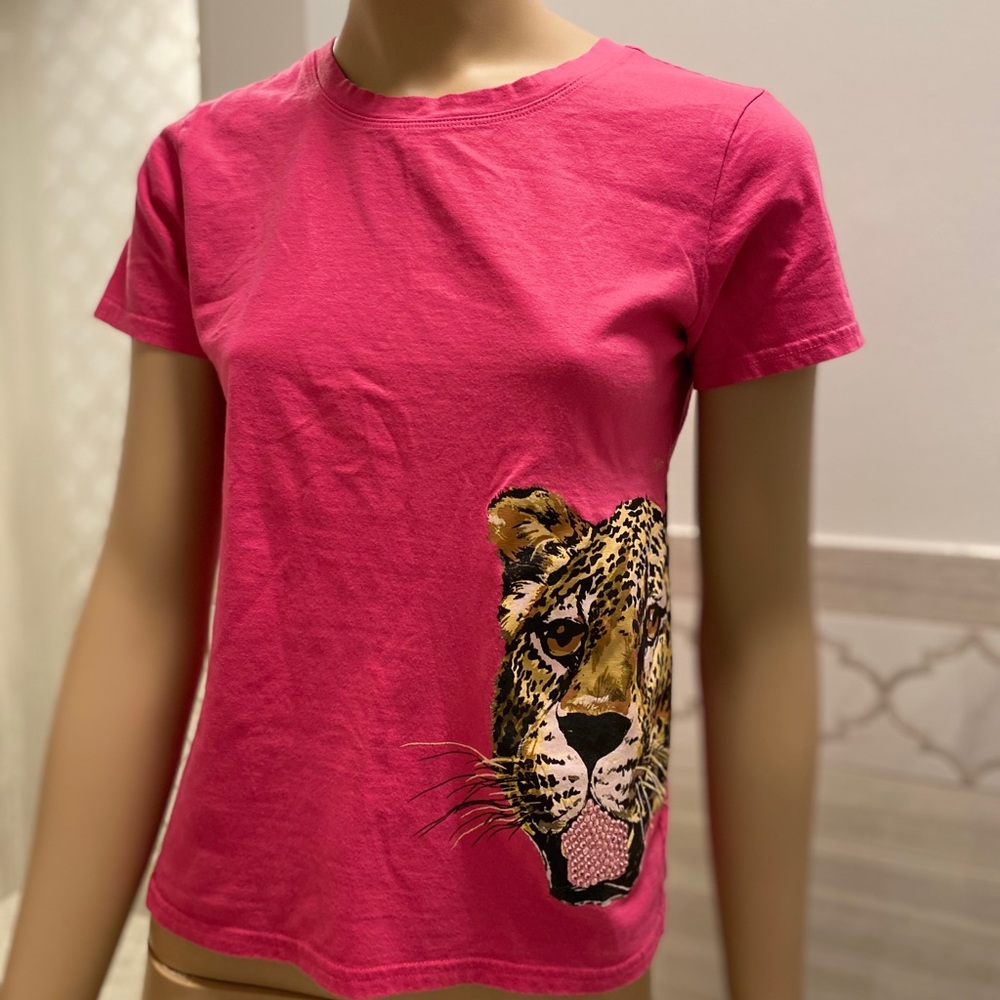 Pink Leopard Graphic Women's Top